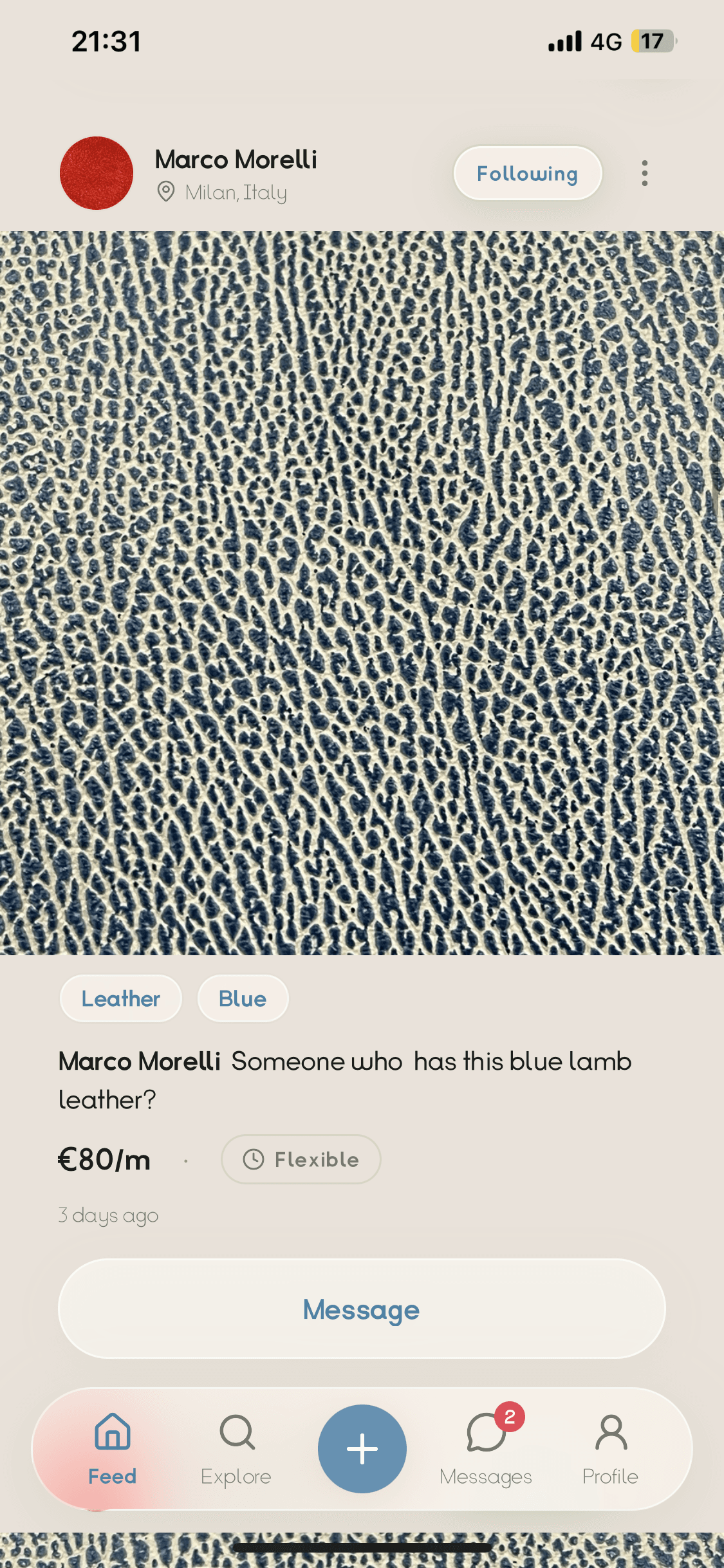 A Designer Request for a specialist material need.